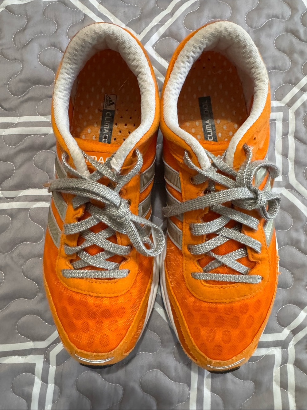 adidas Women’s Orange and Silver Athletic Sneakers